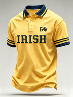 Men'S Retro Rugby Collar Polo T-Shirt