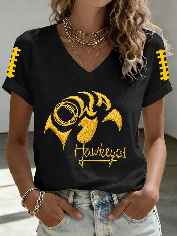 Women'S Football Print Short-Sleeve T-Shirt