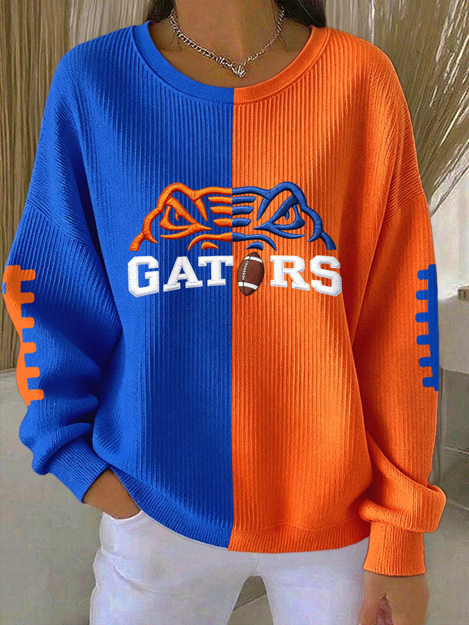 Women'S Football Print Casual Sweatshirt