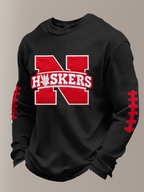 Men'S Football Printed Waffle T-Shirt