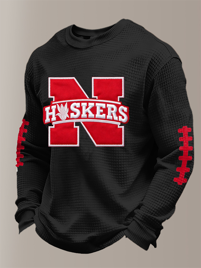 Men'S Football Printed Waffle T-Shirt