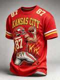 Men'S Football Fan Printed T-Shirt