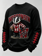 Men'S Football Printed Waffle T-Shirt