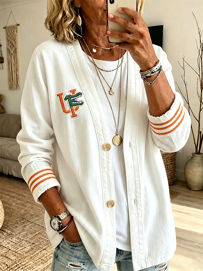 Women'S University Football Fan Cardigan