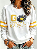 Women'S Retro Rugby Round Neck Sports Shirt