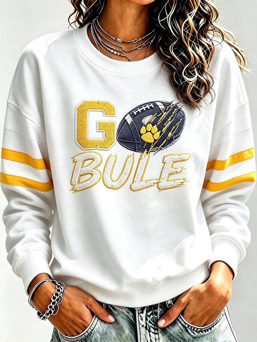 Women'S Retro Rugby Round Neck Sports Shirt
