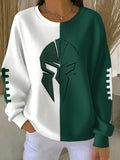 Women'S Football Print Casual Sweatshirt