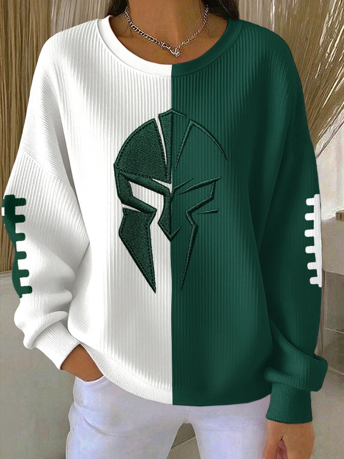 Women'S Football Print Casual Sweatshirt