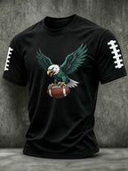 Men'S Eagles Fans Football Print Short Sleeve T-Shirt
