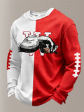 Men'S Football Printed Waffle T-Shirt
