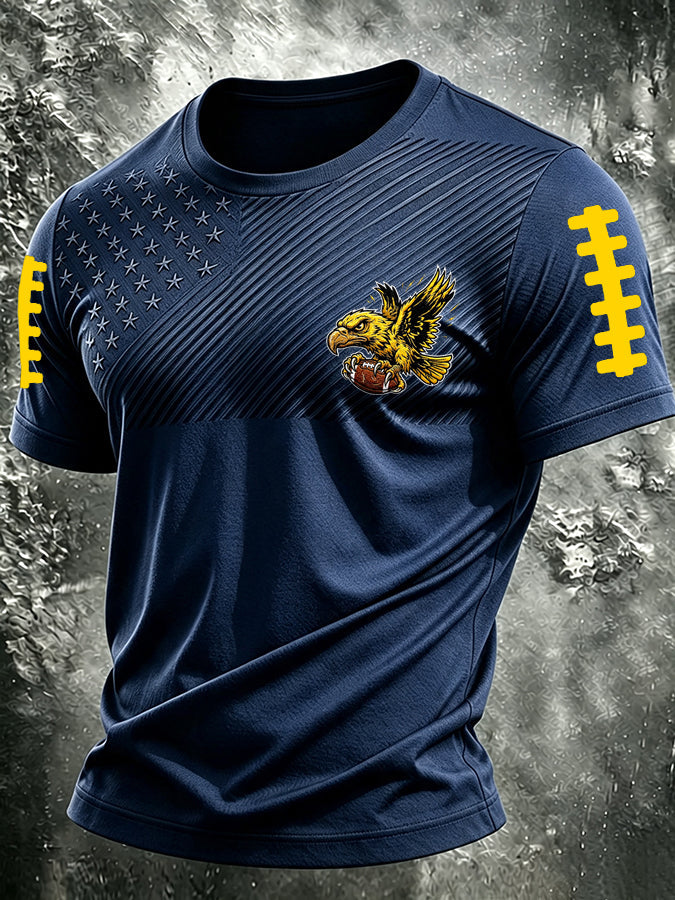 Men's Football Printed Short Sleeve T-shirt