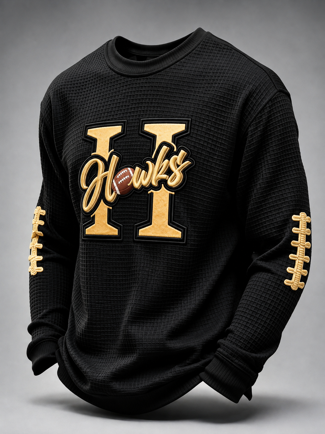 Men'S Football Fans Printed Waffle T-Shirt