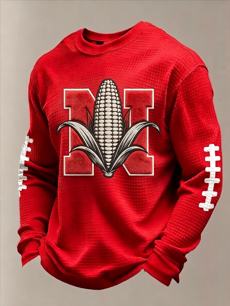 Men's Rugby Pattern Waffle T-shirt