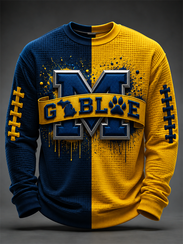 Men'S Rugby Printed Waffle T-Shirt