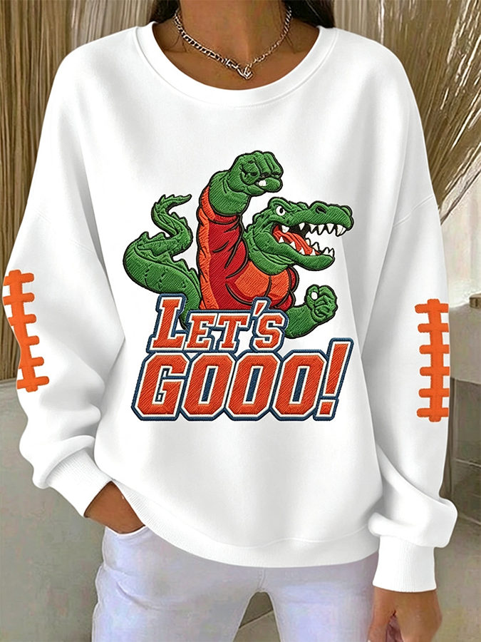 Ladies' Rugby Printed Round Neck T-Shirt