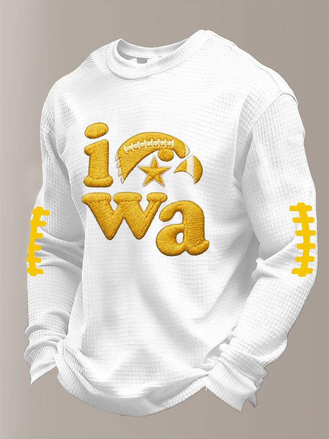 Men'S Football  Printed Waffle T-Shirt