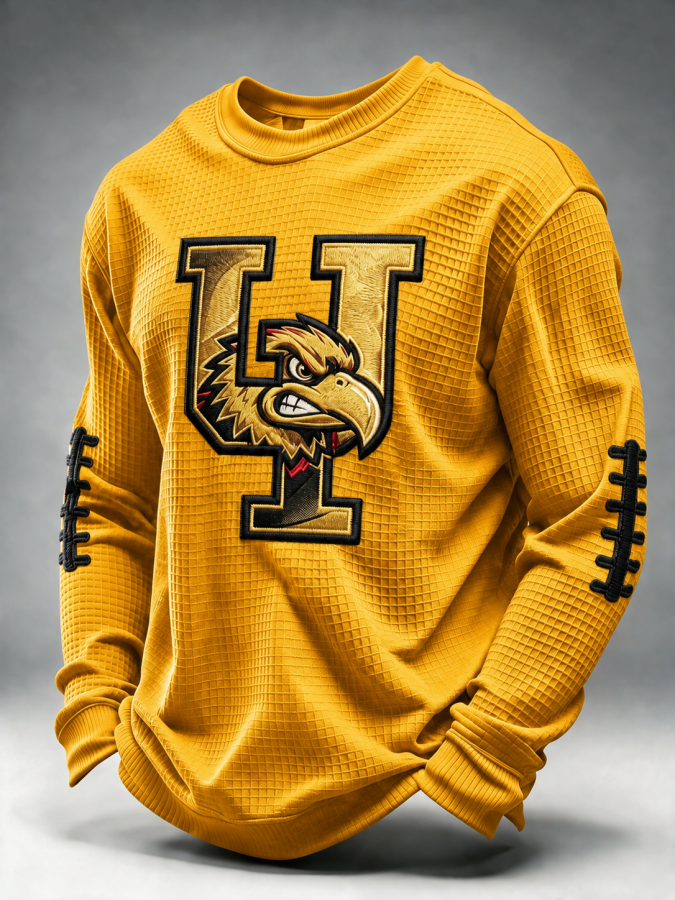Men'S Football Fans Printed Waffle T-Shirt