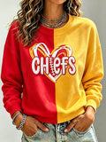 Women's Football Printed Casual Sweatshirt