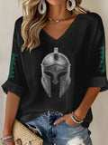 Women'S Football  Print Waffle  Top