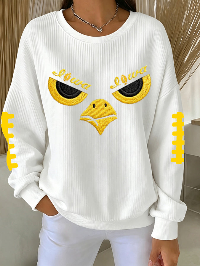 Women'S Football Print Casual Sweatshirt
