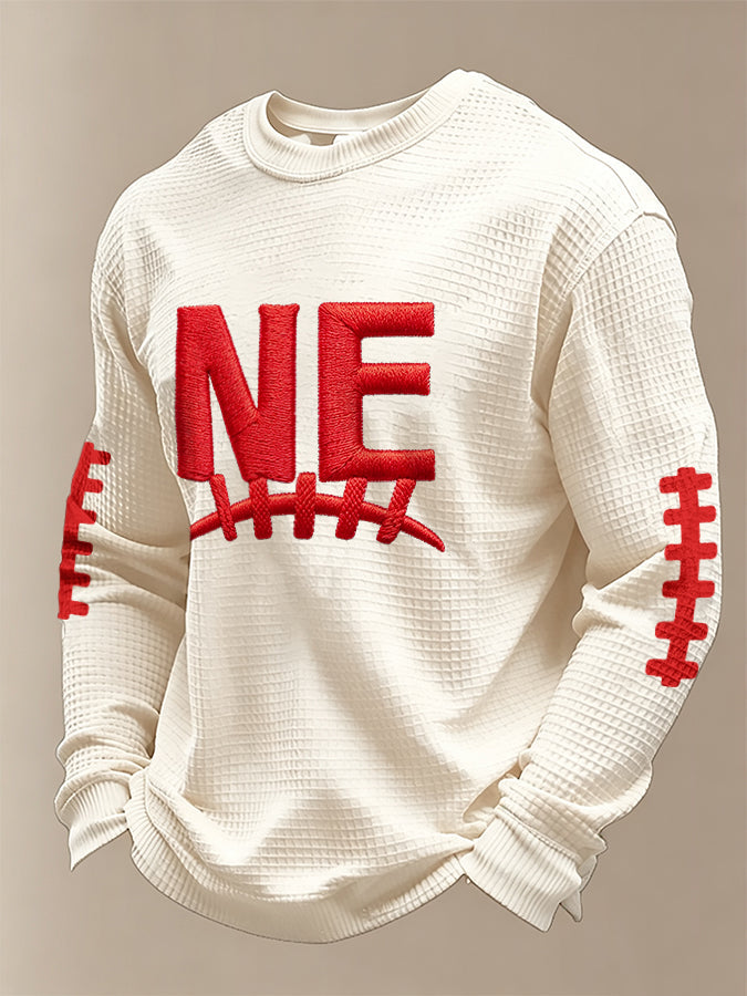 Men'S Football Printed Waffle T-Shirt