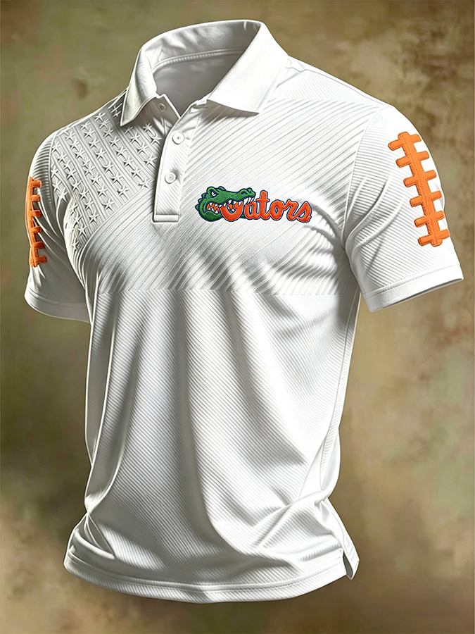 Men'S Retro Football Polo Shirt