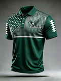 Men'S Football Print Casual Polo
