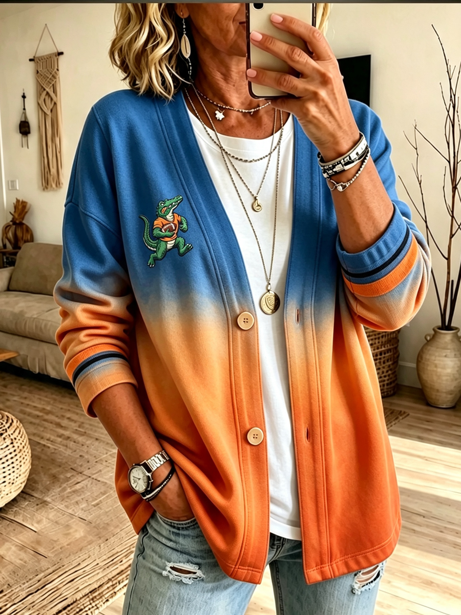 Women'S University Football Fan Cardigan