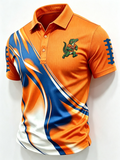 Men'S Retro Rugby Collar Polo T-Shirt
