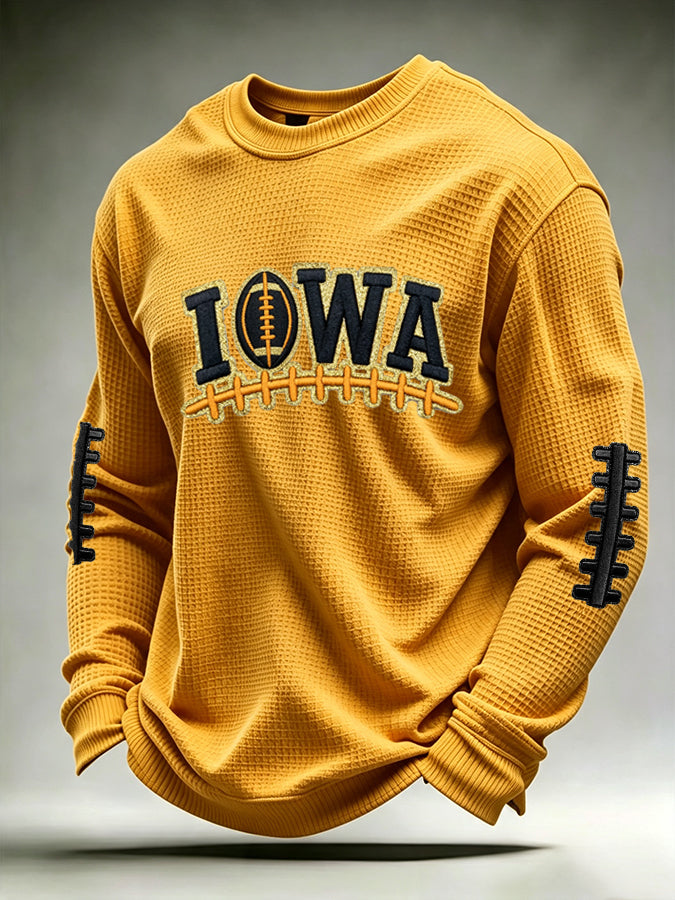 Men'S Football Fans Printed Waffle T-Shirt