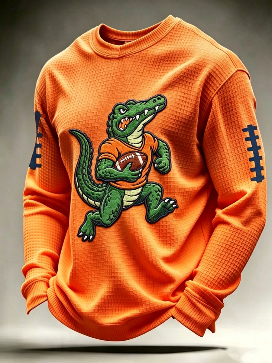 Men's Rugby Pattern Waffle T-shirt