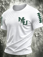 Men'S Football Printed Round Neck T-Shirt