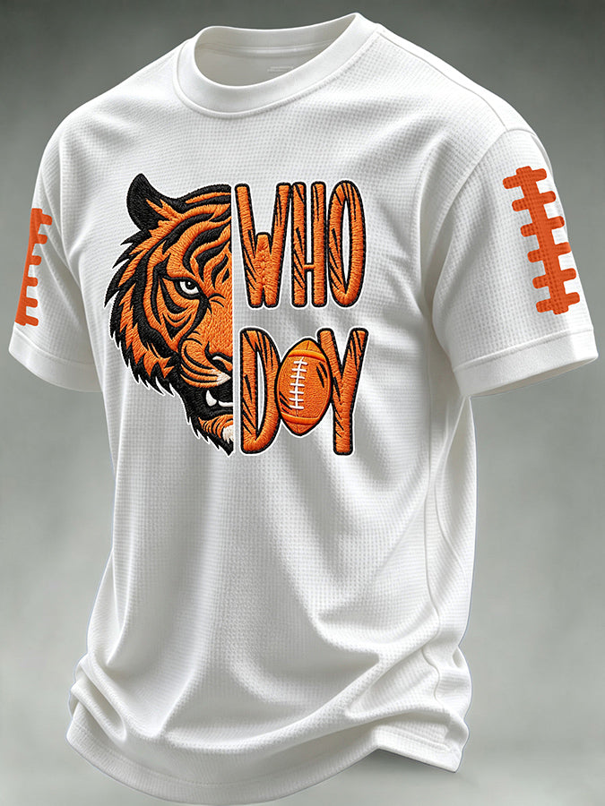 Men'S Football Print Waffle T-Shirt