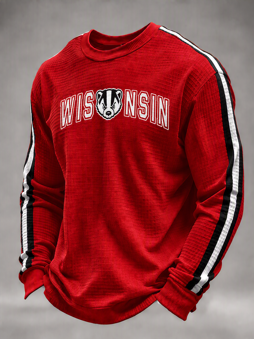 Men'S Football Printed Waffle T-Shirt