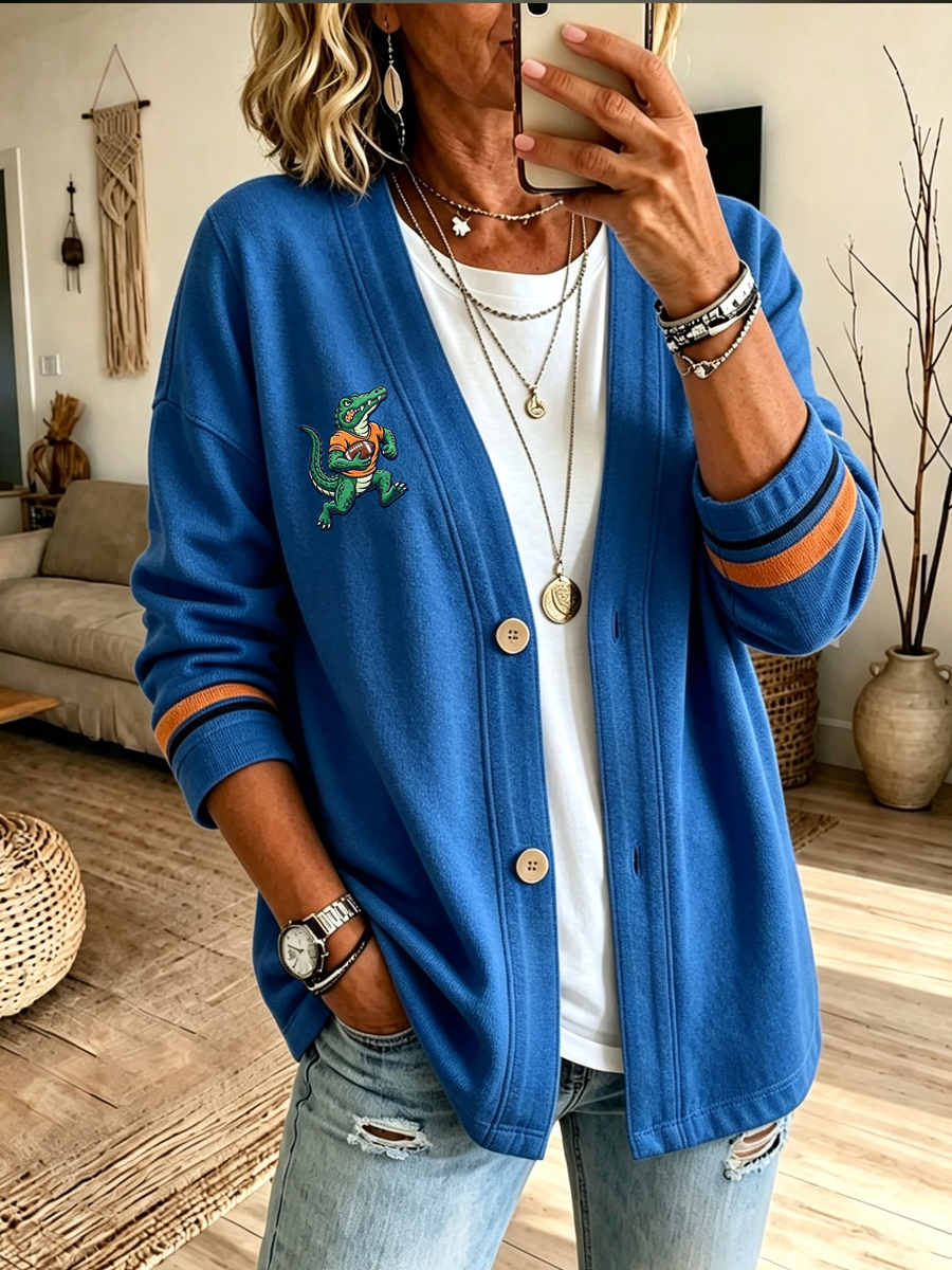 Women'S University Football Fan Cardigan