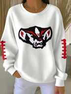 Women'S Football Print Casual Sweatshirt