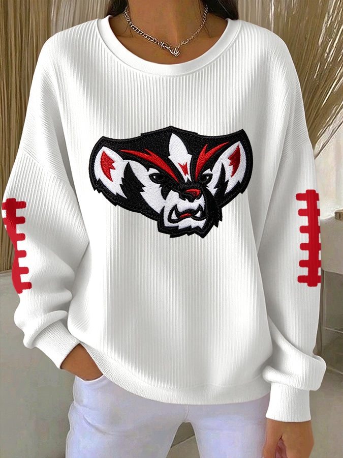 Women'S Football Print Casual Sweatshirt