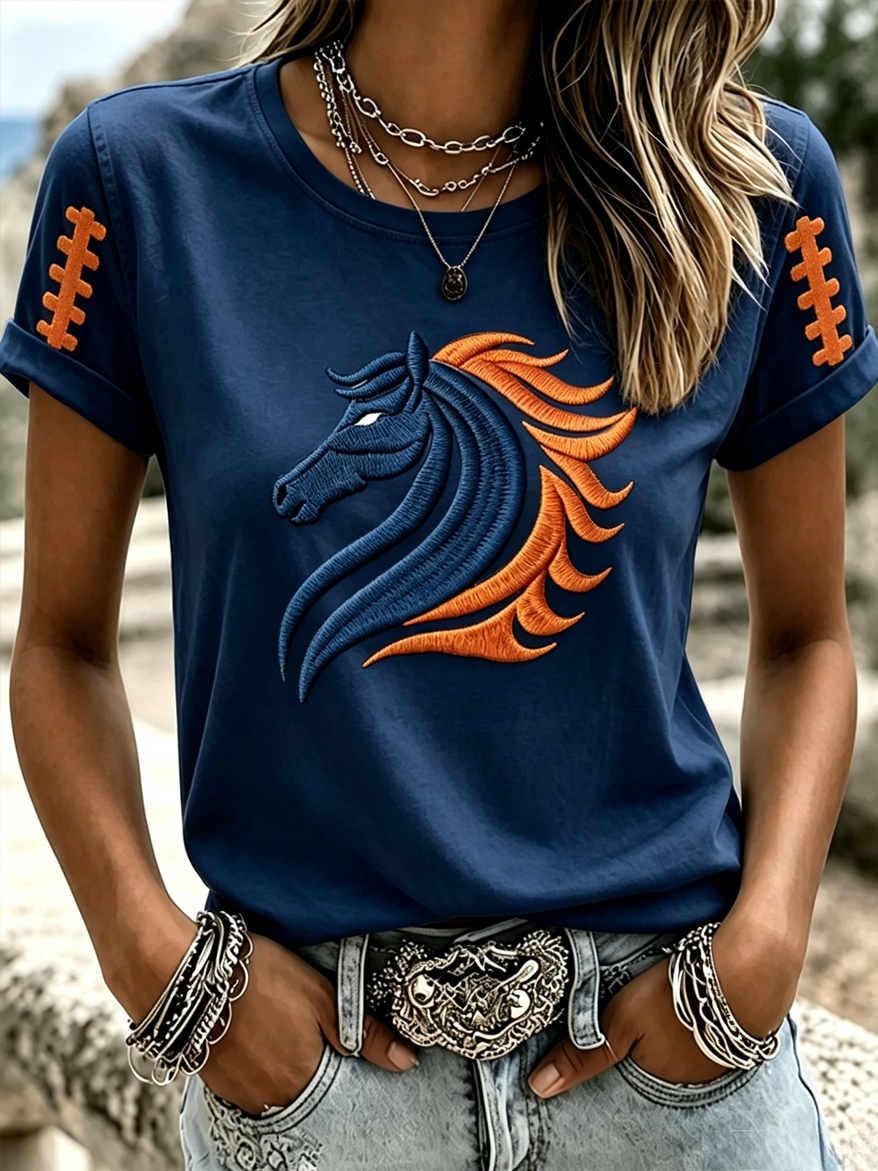 Women'S Gameday Football Lover Casual T-Shirt