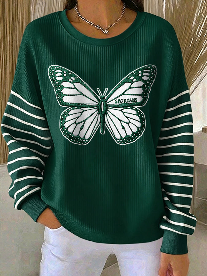 Women'S Football Print Casual Sweatshirt