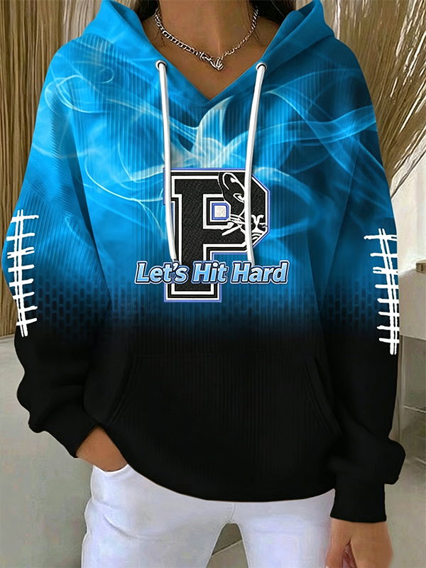 Women's Rugby Team Print Hoodie