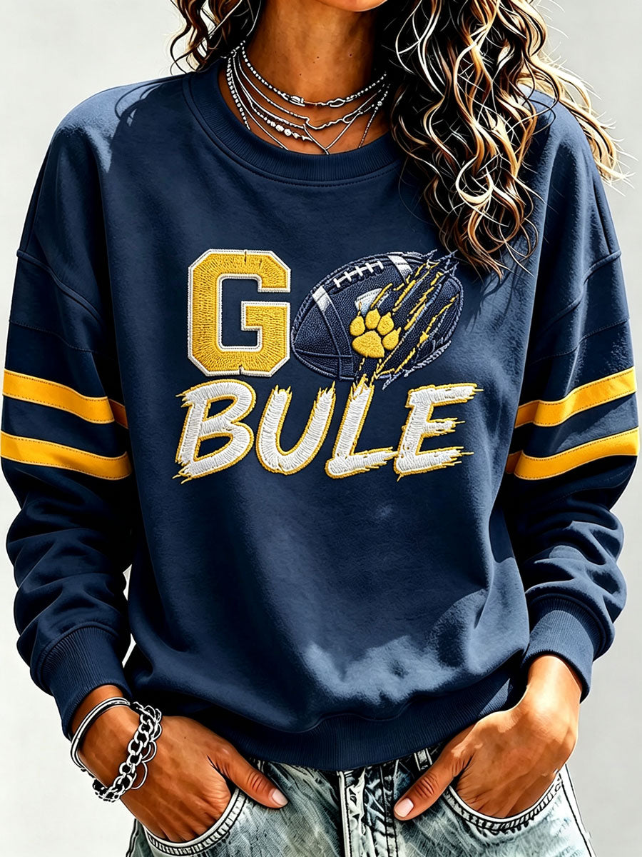 Women'S Retro Rugby Round Neck Sports Shirt
