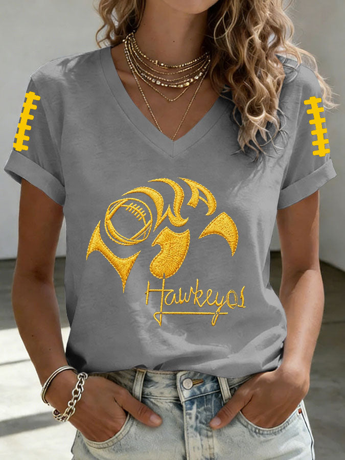 Women'S Football Print Short-Sleeve T-Shirt