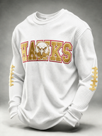 Men'S Football Fans Printed Waffle T-Shirt