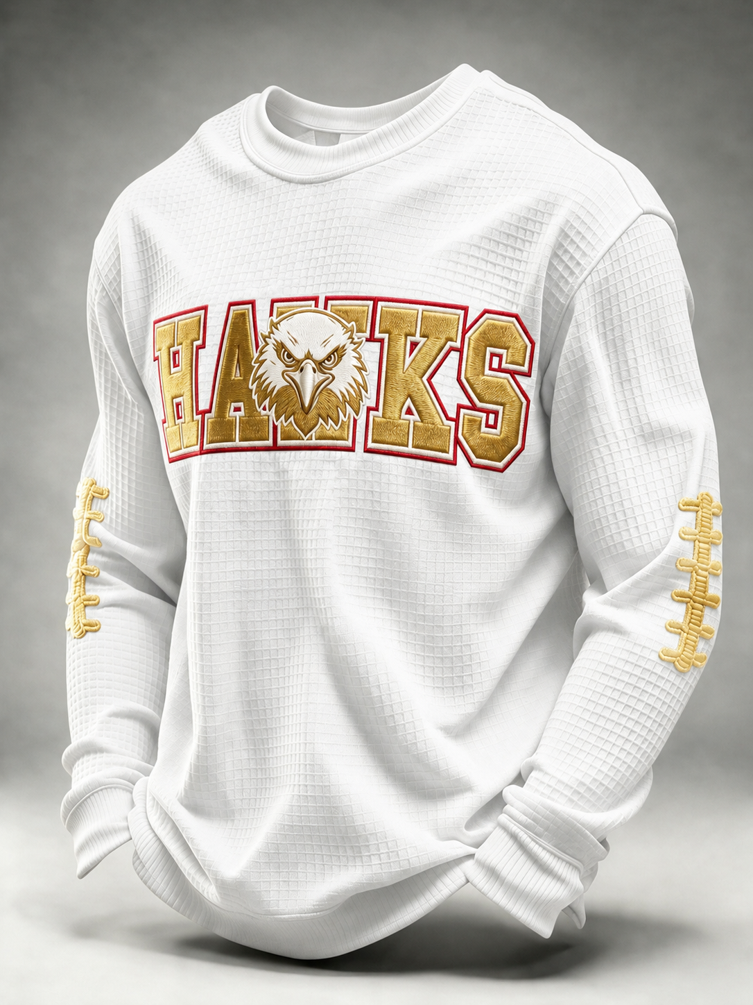 Men'S Football Fans Printed Waffle T-Shirt