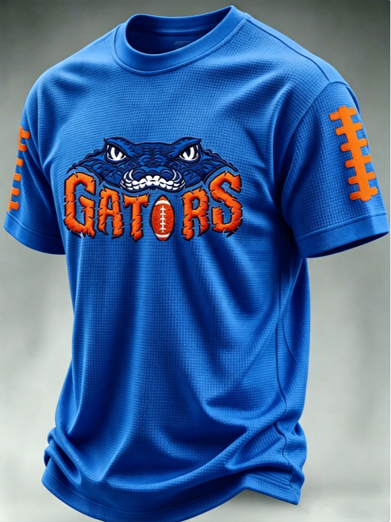 Men'S Football Print Waffle T-Shirt