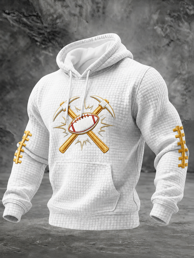 Men'S Football Printed Casual Hoodie