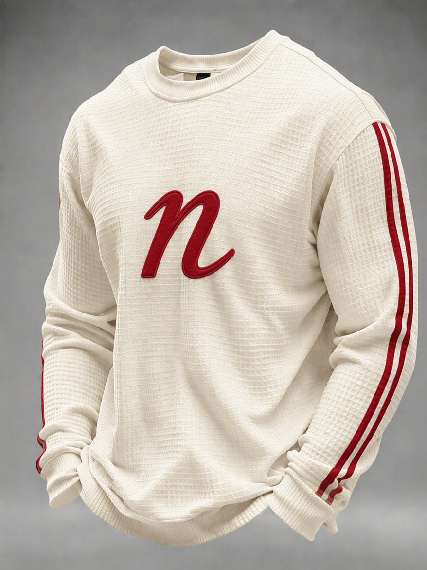 Men's Rugby Pattern Waffle T-shirt