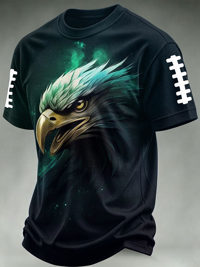 Men'S Football Print Waffle T-Shirt