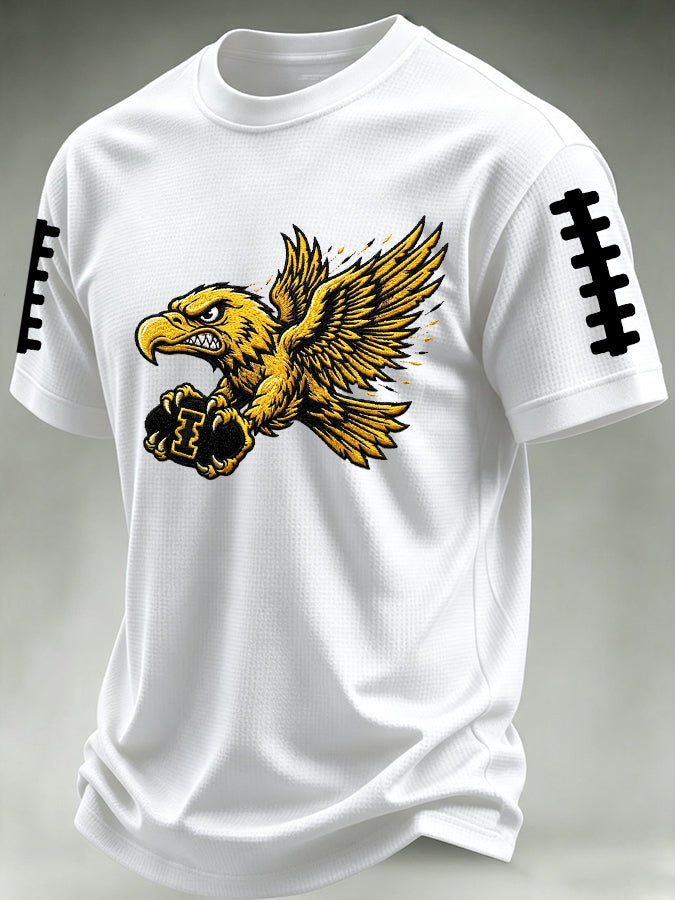 Men'S Football Fans Printed  Waffle T-Shirt