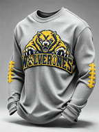 Men'S Football Enthusiast Sports Waffle Top